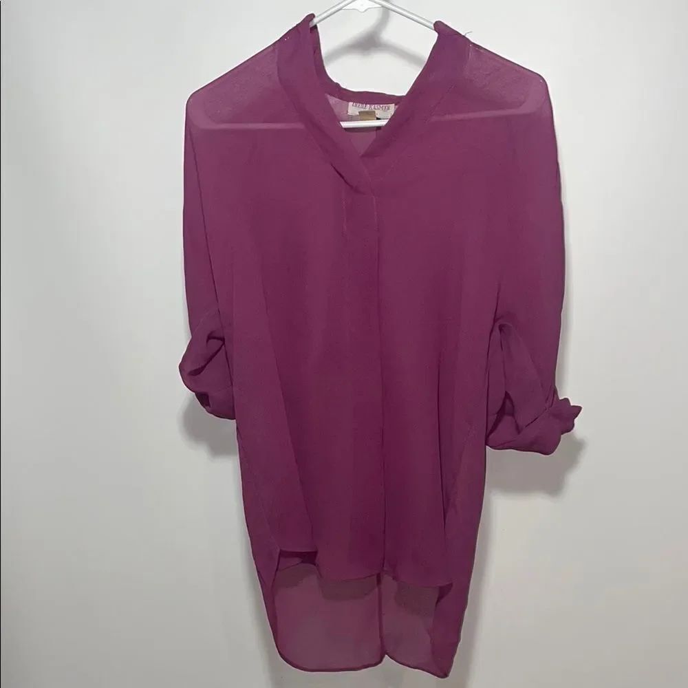 Vintage purple blouse sheer